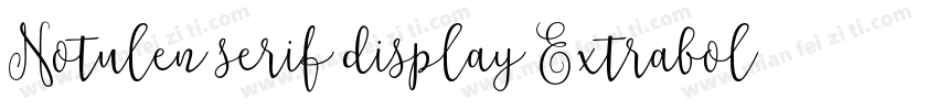 Notulen serif display Extrabold字体转换